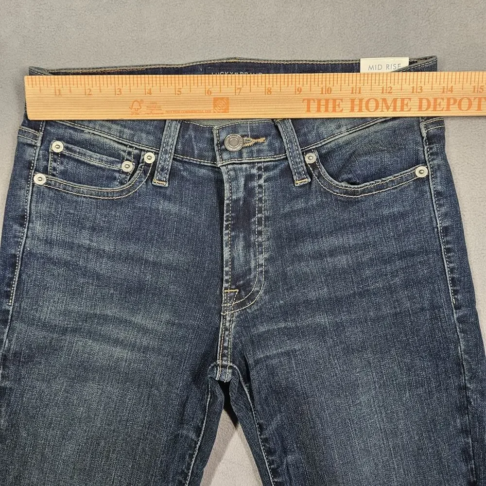 Lucky Brand Jeans Womens Size 4/27 Sweet Mid Rise‎ Straight Leg Preppy Stretch